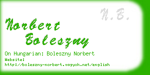 norbert boleszny business card